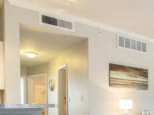 Open concept dining room with living room access